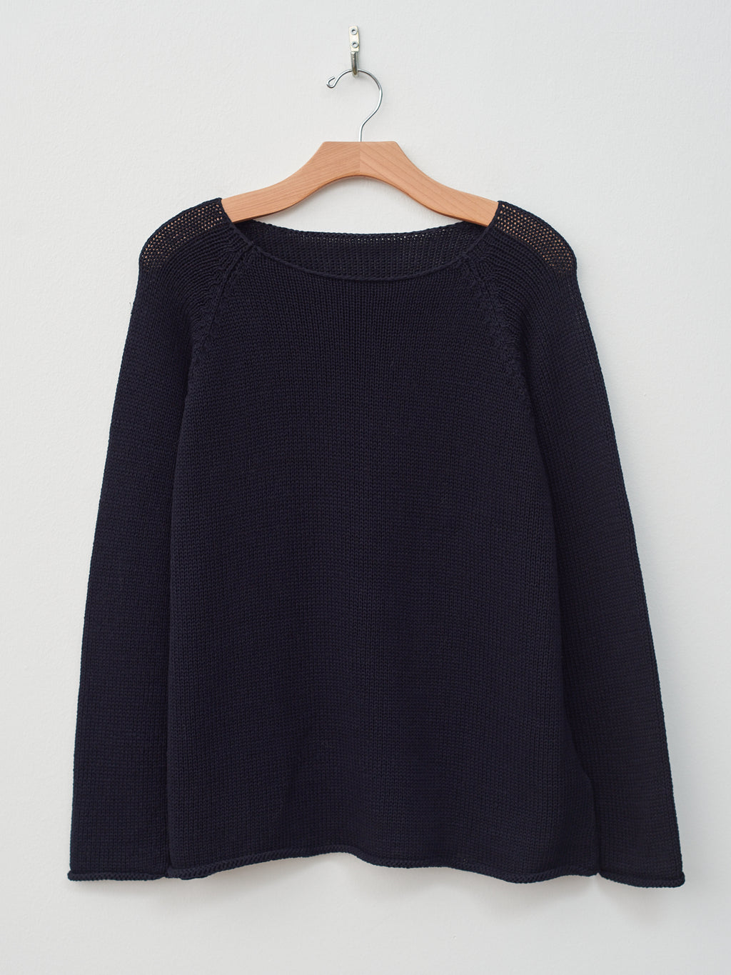 Namu Shop - Veritecoeur Cotton Silkette Pullover Knit - Dark Navy