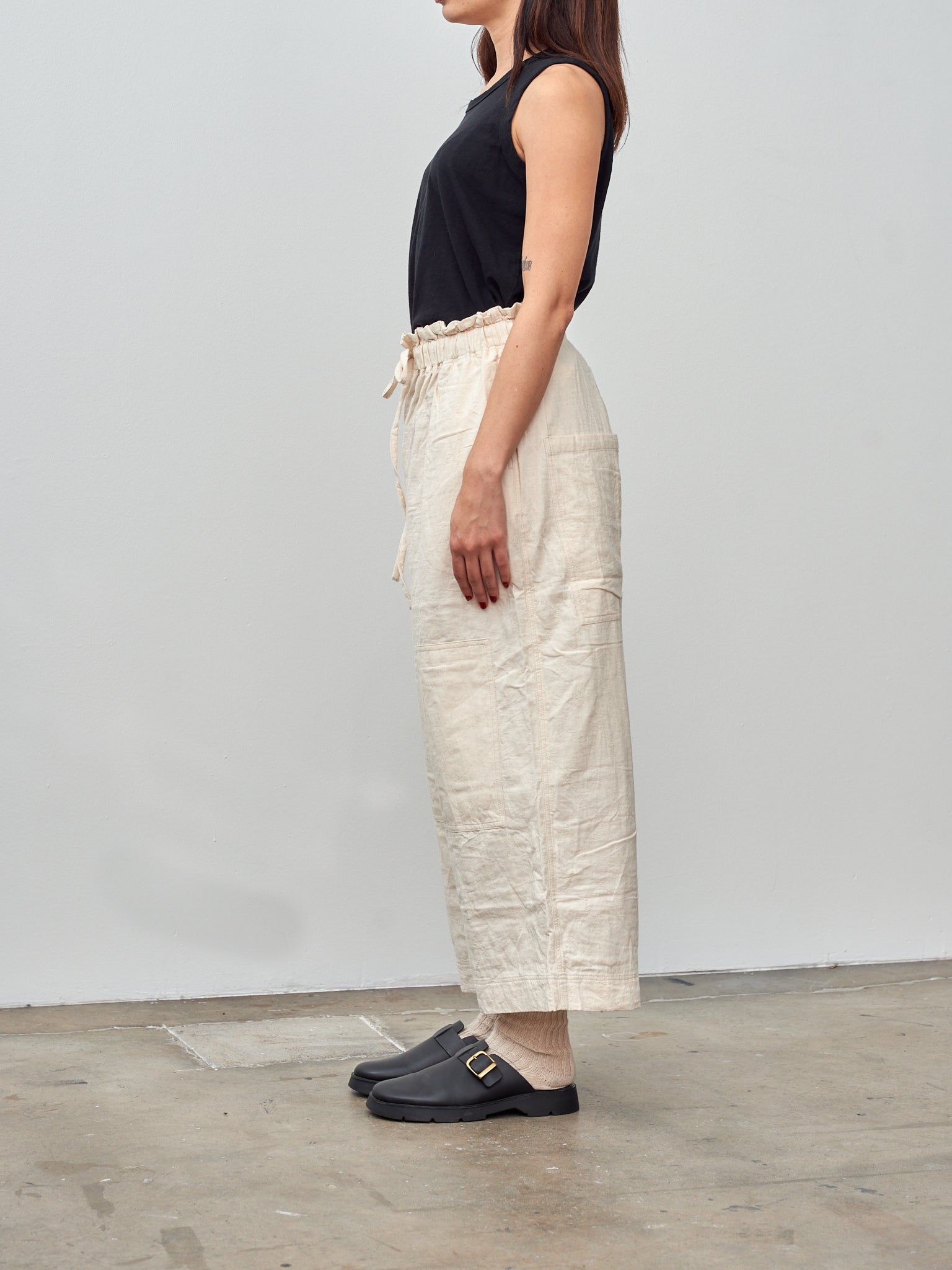 Namu Shop - Ichi Azumadaki Quilt Pants - Ivory