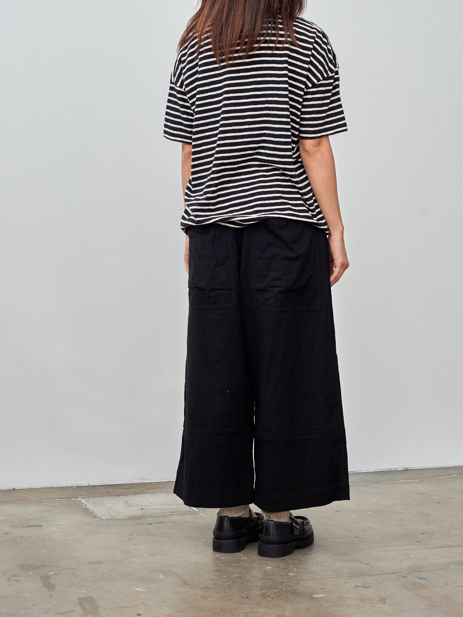 Namu Shop - Ichi Stripe T-Shirt  - Black/Natural