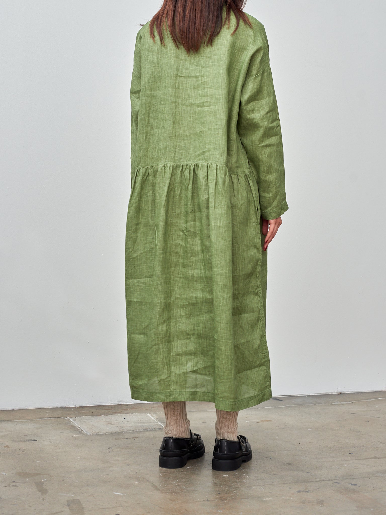 Namu Shop - Ichi Color Linen Dress - Green