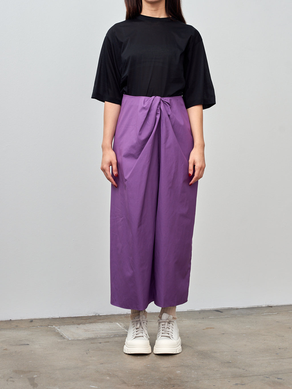 Namu Shop - Yleve Finx Cotton Weather Twist Skirt - Purple