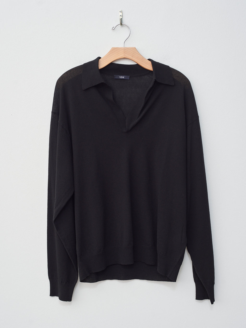 Namu Shop - Yleve Els Organic Cotton Knit Polo - Black