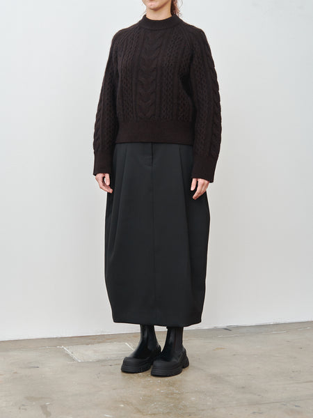 ワンピース Mary logo cable knit set black Mary logo cable knit set black