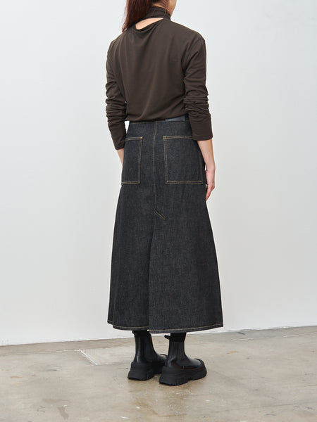 Long Sleeve Foulard Top - Dark Espresso
