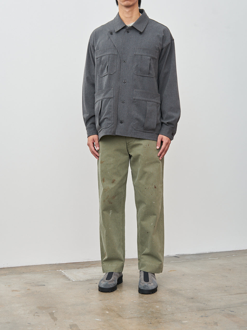 Namu Shop - ts(s) Thermolite Stretch Military Shirt Jacket - Charcoal