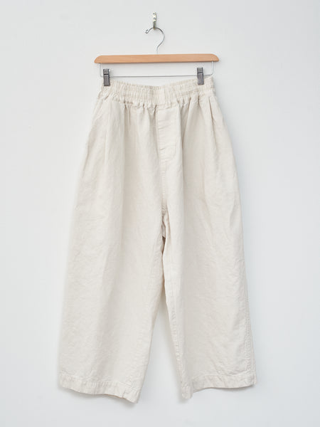Namu Shop - Veritecoeur Garment Dyed Tuck Pants - Ice Cream