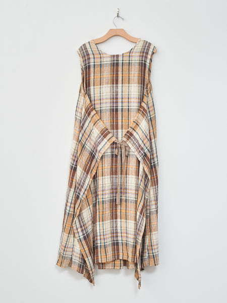 Namu Shop - Ichi Antiquites Linen Check Dress - Beige