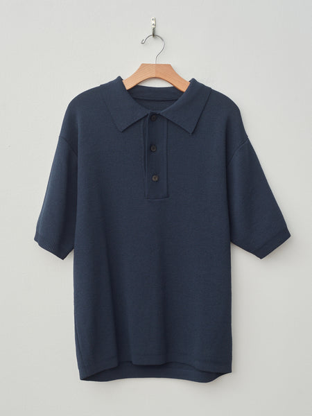 Hanji Polo Sweater - Navy