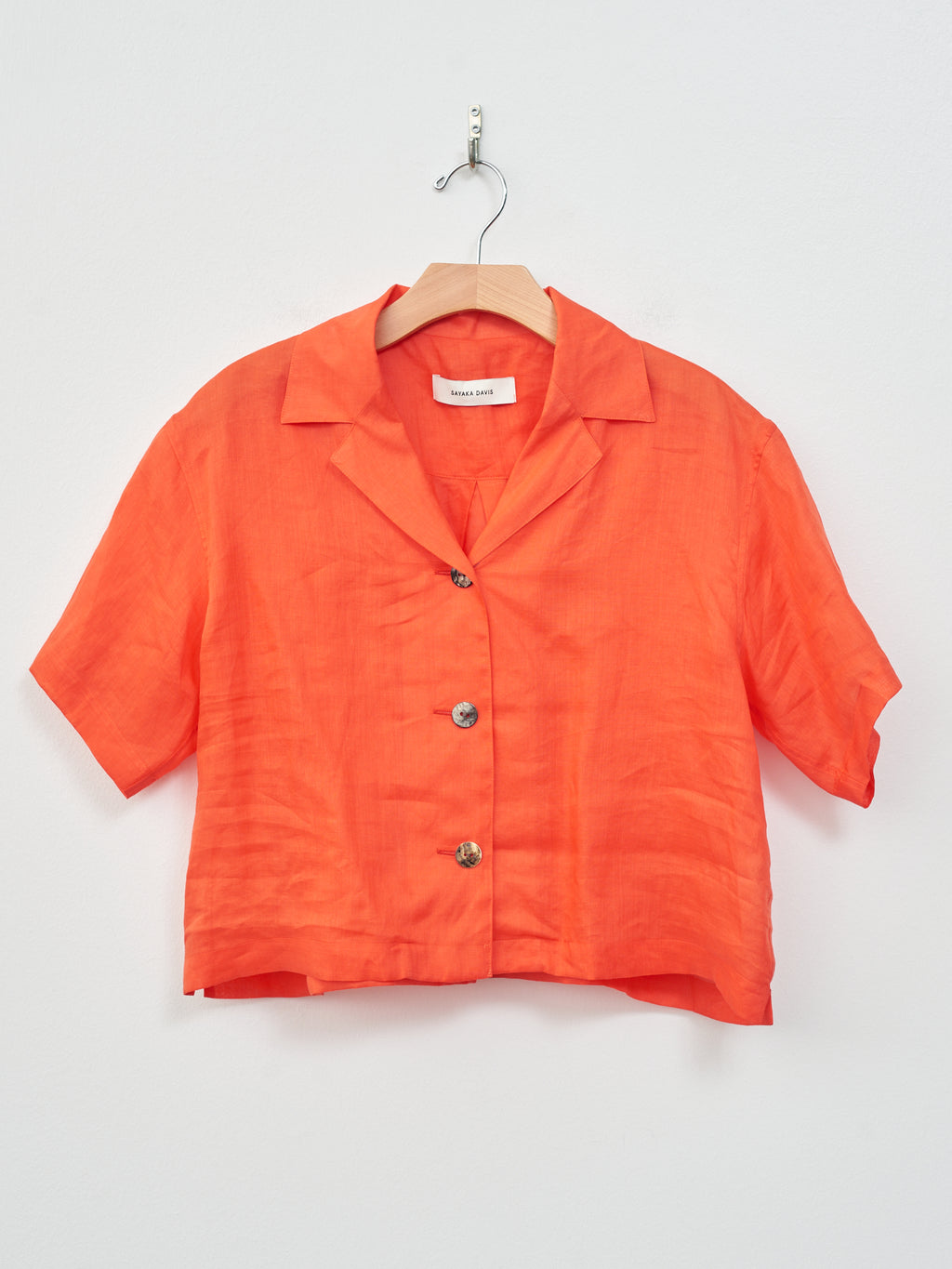 Namu Shop - Sayaka Davis Sheer Cropped Shirt - Orange