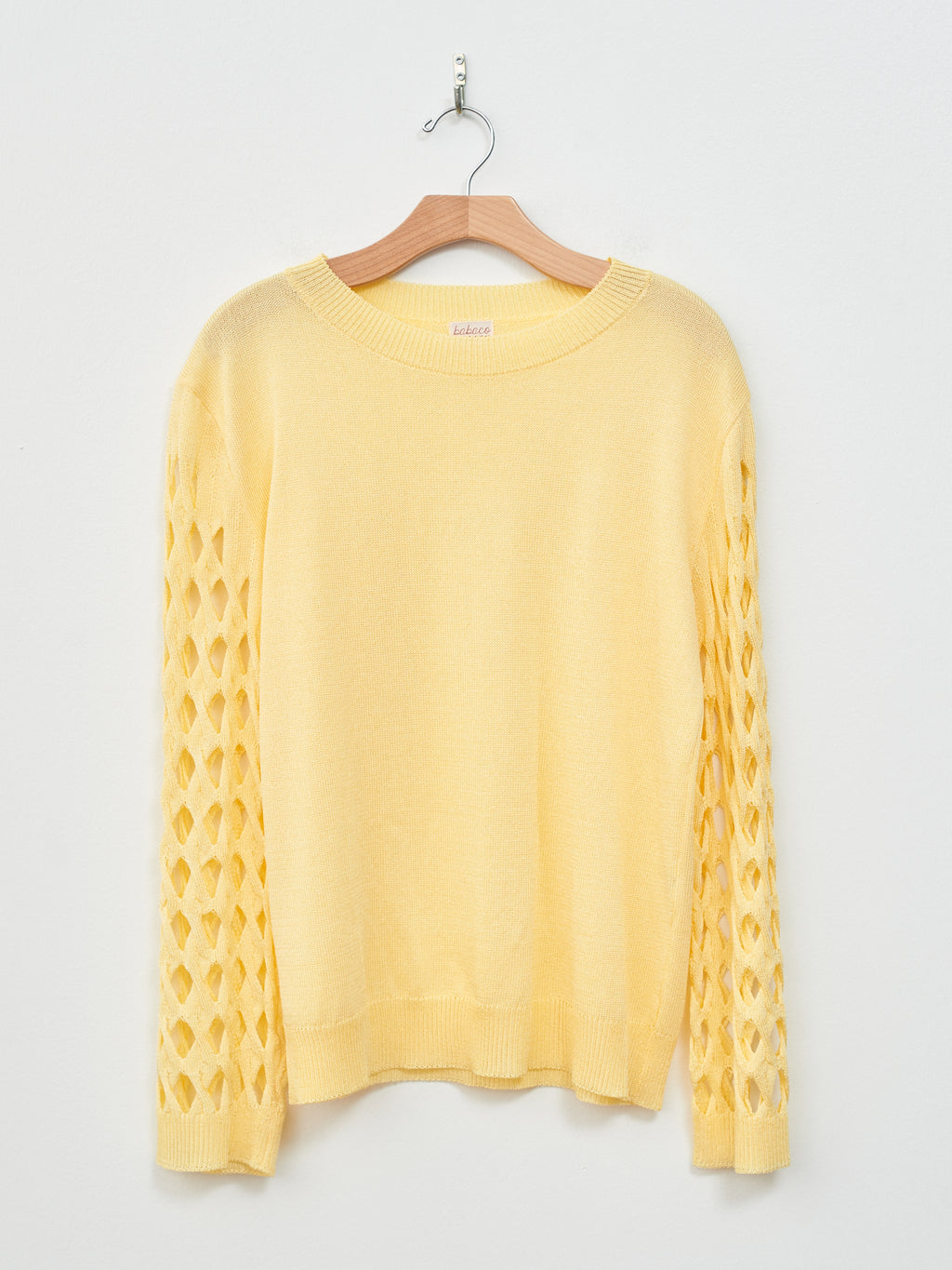 Namu Shop - Babaco Cable Sleeve Pullover - Cream Yellow