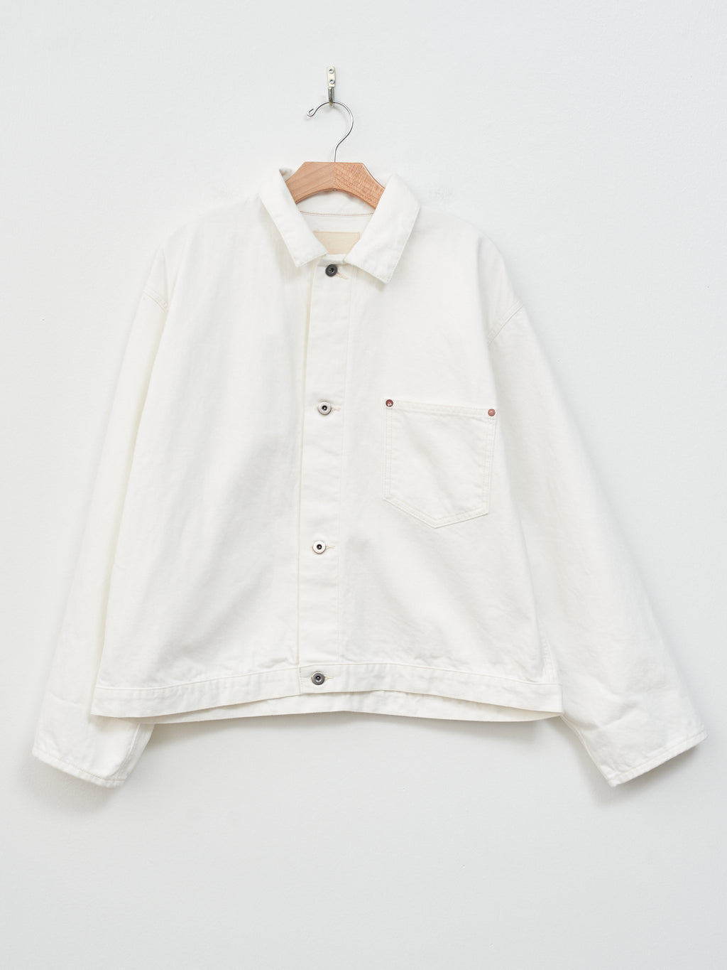Namu Shop - Yoko Sakamoto Denim Blouse Jacket - White (One Wash)