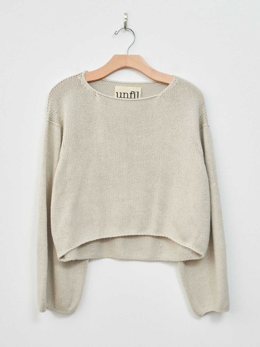 Namu Shop - Unfil Brushed Roving Silk Sweater - Light Gray