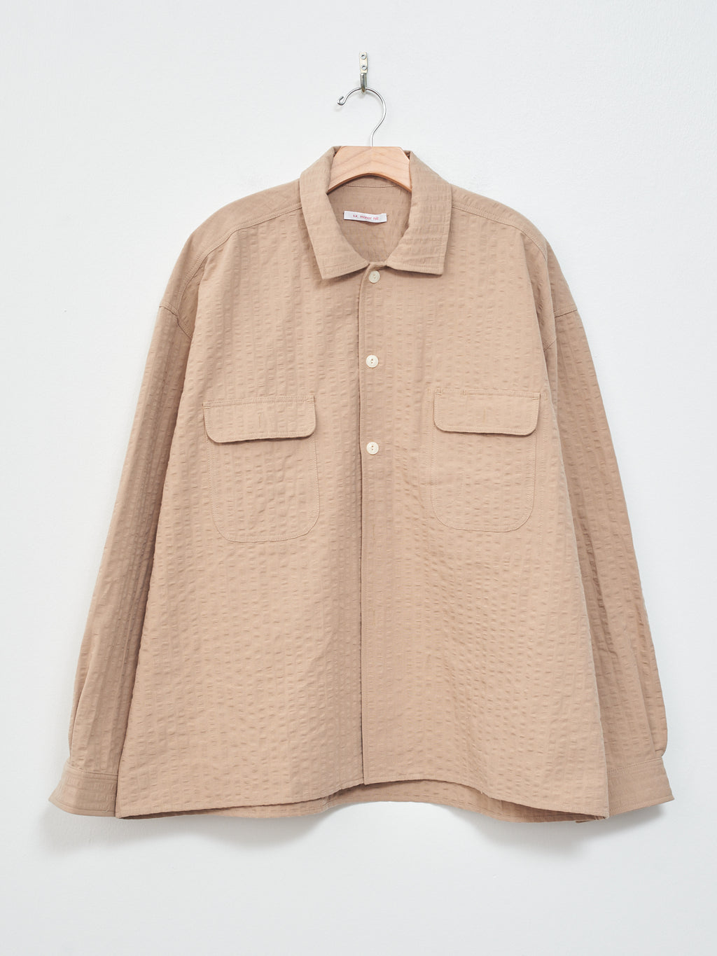 Namu Shop - S.K. Manor Hill Park Shirt Jacket - Tan Puckered Cotton