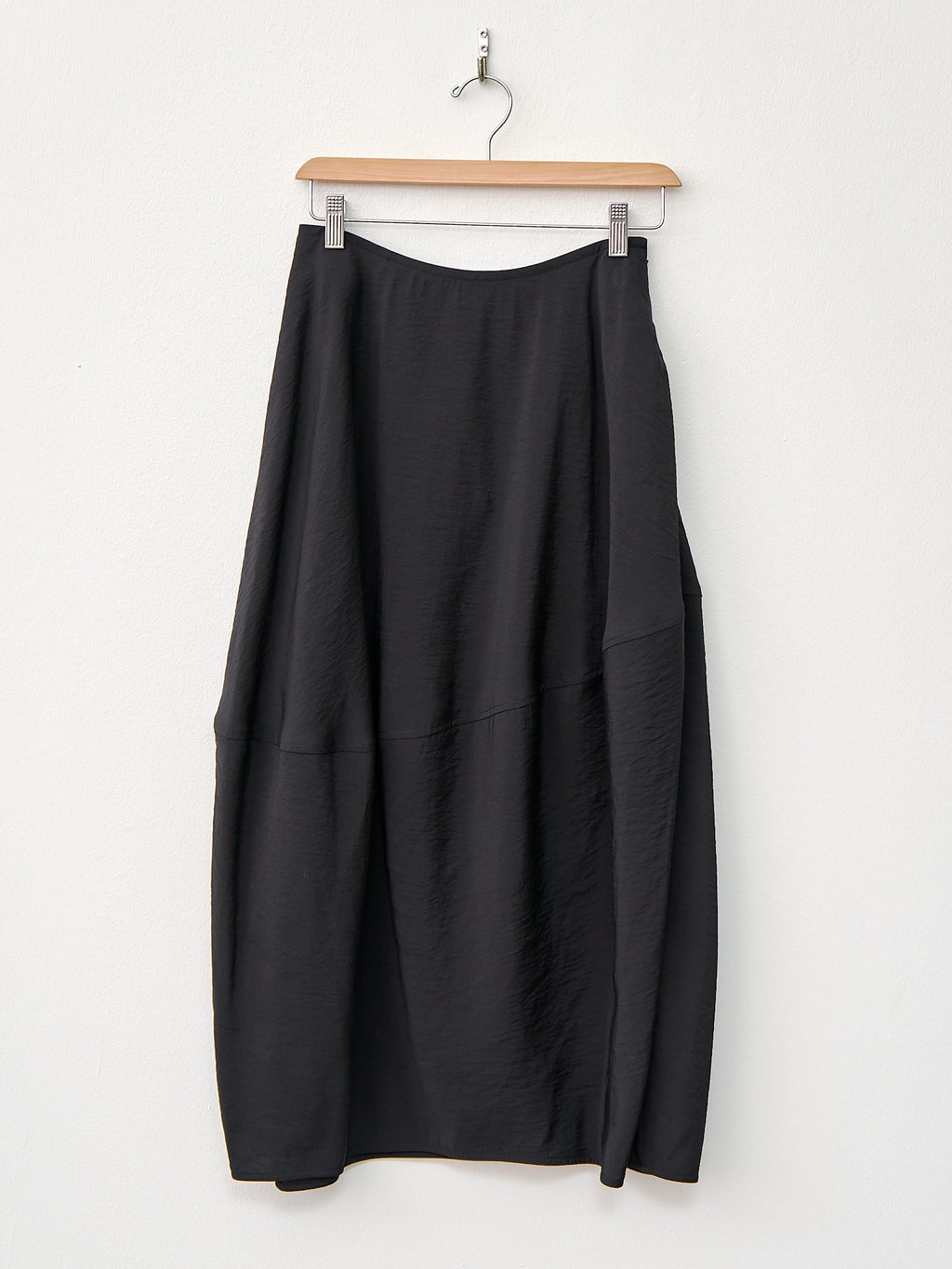 Namu Shop - Yleve Rayon Polyester Broad 3D Skirt - Black