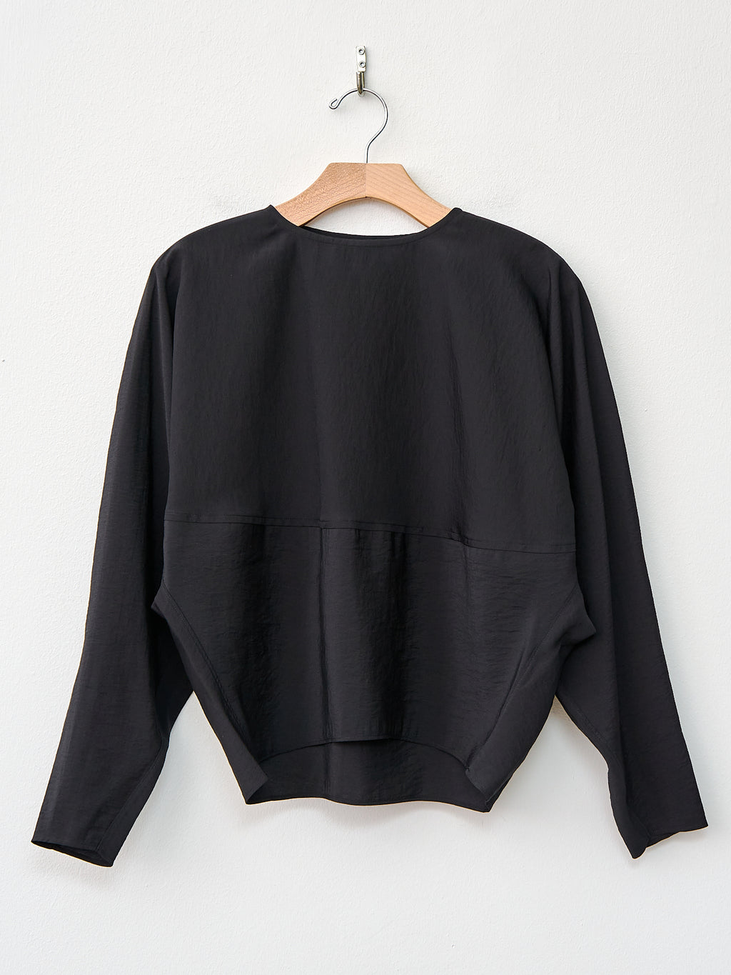 Namu Shop - Yleve Rayon Polyester Broad 3D Blouse - Black