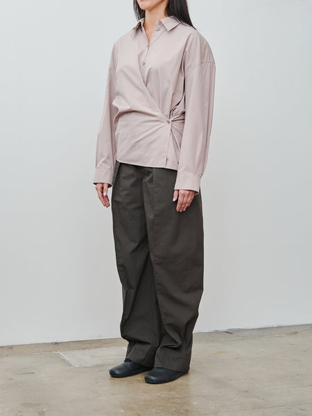 Namu Shop - Lemaire Straight Collar Twisted Shirt - Violet Ice