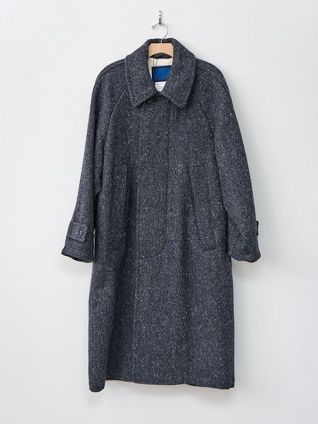 Namu Shop - Document Donegal Tweed Inverted Pleats Balmacaan Namu Shop - Document Donegal Tweed Inverted Pleats Balmacaan