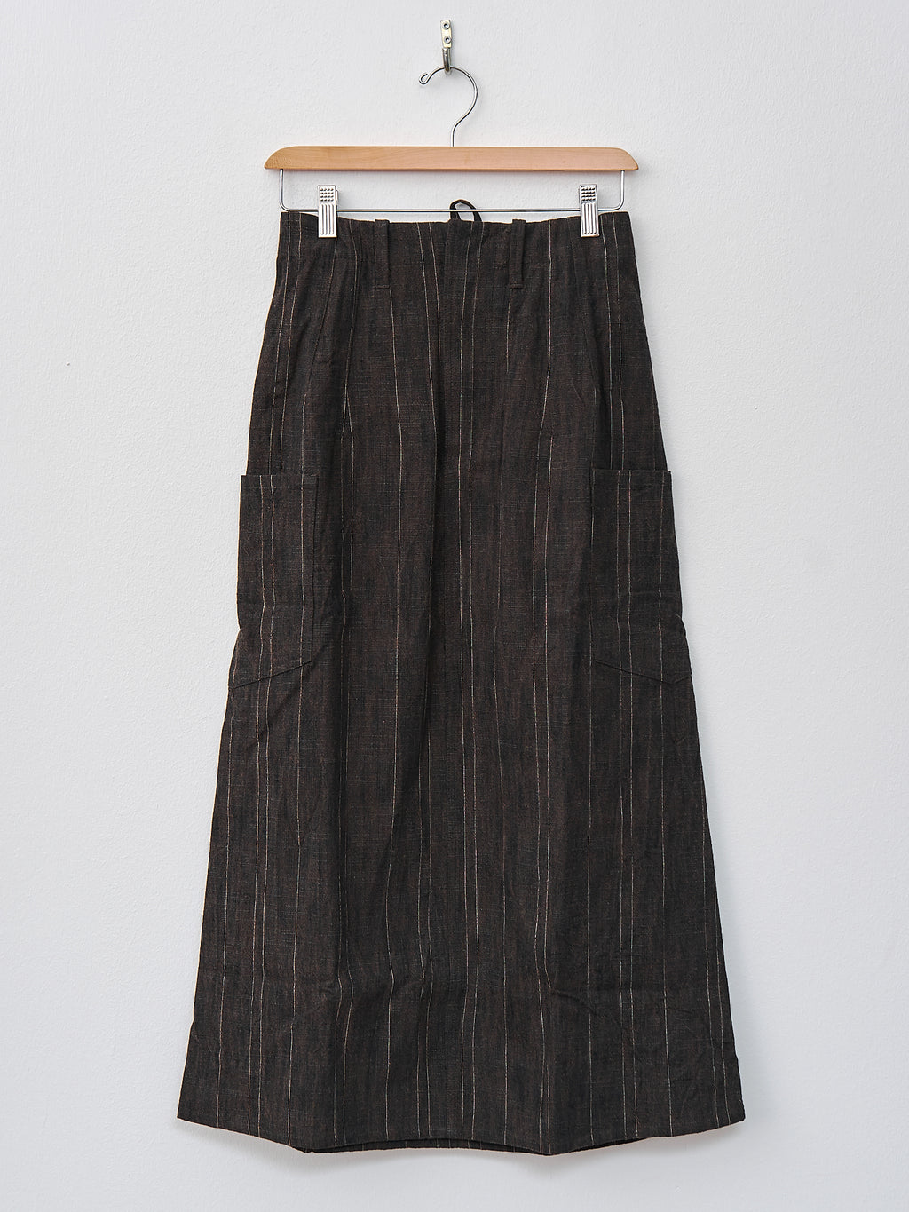 Namu Shop - Toogood The Scout Skirt - Crumpled Stripe Walnut