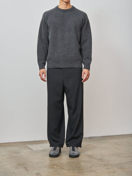ATON】BACK SATIN BASIC PANTS カーキ