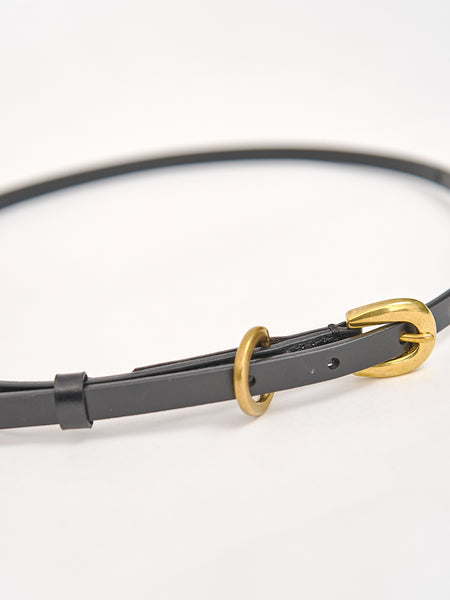 【2025 A/W】【AURALEE】LEATHER NARROW BELT Namu Shop - Auralee Leather Narrow Belt - Black