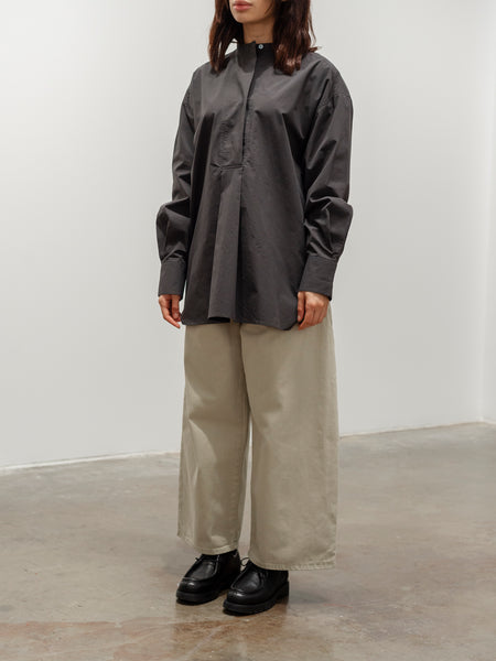 Tシャツ・カットソー STUDIO NICHOLSON OVERSIZED FRENCH PLACKET SHIRT STUDIO NICHOLSON | Oversized French Placket Shirt | Antonioli.eu