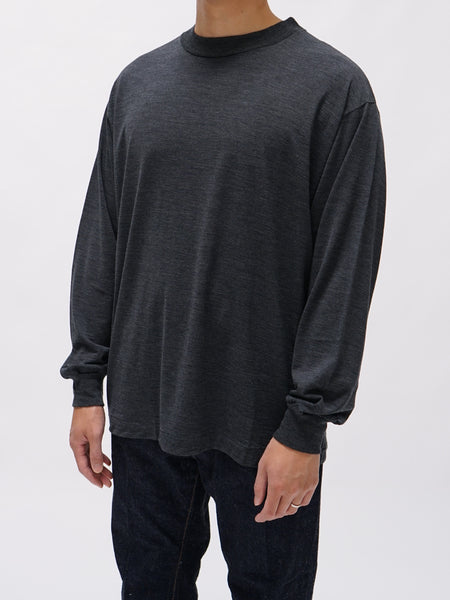 Super Soft Washable Merino Tenjiku L/S Tee - Top Charcoal