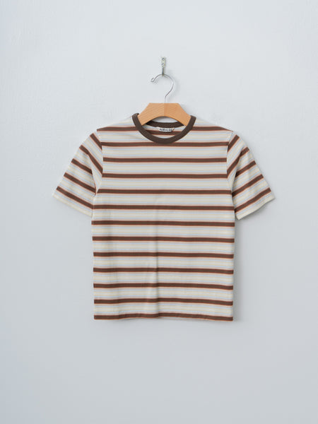 Gradient Stripe Jersey Tee - Fade Brown Stripe