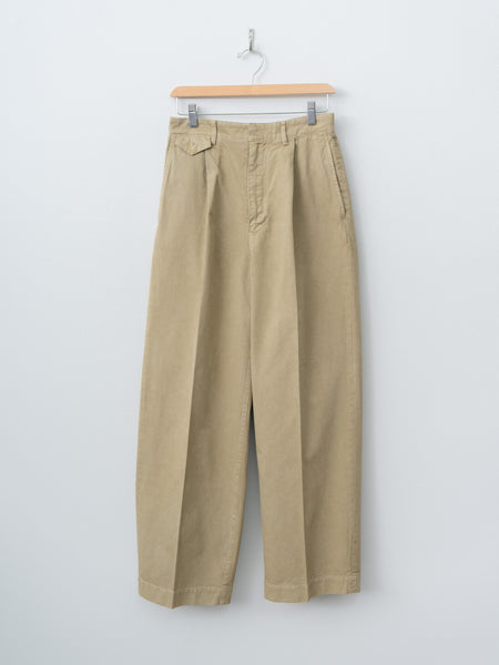 Garment-Dyed Finx Light Chino One-Tuck Wide Pants - Beige