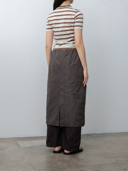 Gradient Stripe Jersey Tee - Fade Brown Stripe
