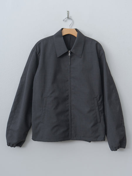 Auralee Bonded Wool Zip Blouson - Top Charcoal, Tropical Wool