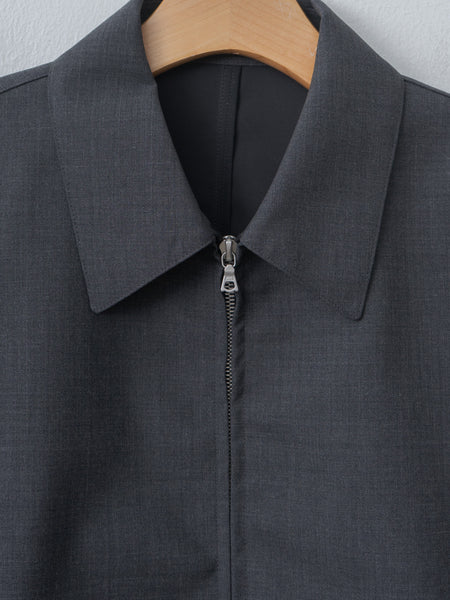 K*様 26ss AURALEE TROPICAL WOOL ZIP BLOUS Auralee Bonded Wool Zip Blouson - Top Charcoal, Tropical Wool