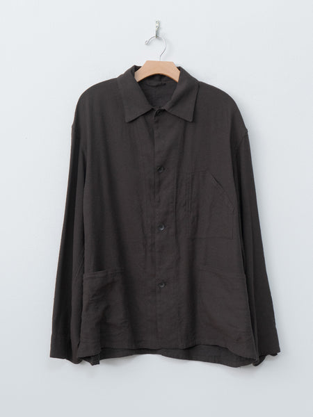 Namu Shop - Blurhms Silk Linen Work Jacket - Dark Brown