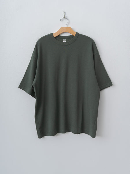 25SS【blurhms】Co/Silk Nep Plain Tee Blurhms Co/Silk S/S Nep Tee - Khaki Green | Namu Shop