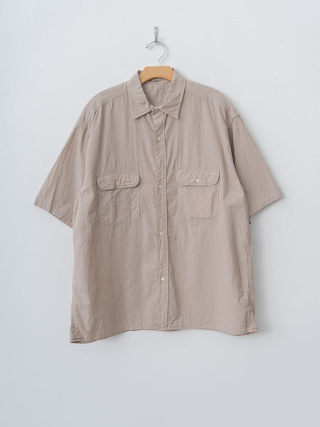 Blurhms Hard Twist Chambray S/S Work Shirt - Beige | Namu Shop
