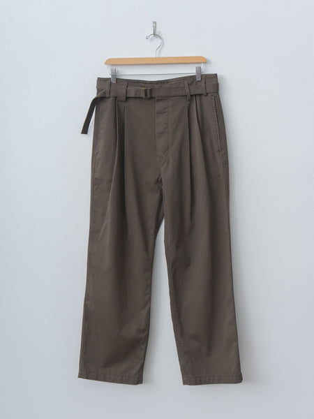 Document Combed Cotton Belted Chino Pants - Brown, Combed Cotton