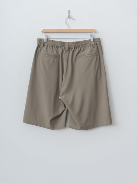 YOKE Wool Washer Tropical Easy Shorts - Sand Beige, Super 120s