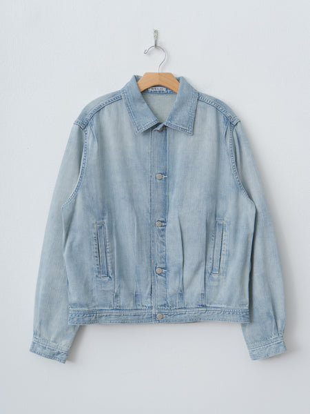 や*様 auralee SELVEDGE LIGHT DENIM BLOUSON Auralee Faded Selvedge Light Denim Blouson - Light Indigo | Namu Shop