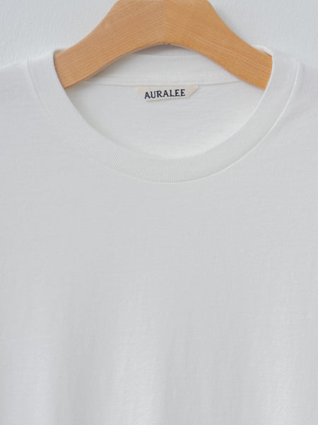 Auralee Brushed Organic Cotton Jersey Tee - White | Namu Shop