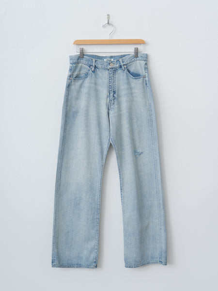 FADED SELVEDGE LIGHT DENIM PANTS サイズ28 Faded Selvedge Light Denim Pants - Light Indigo