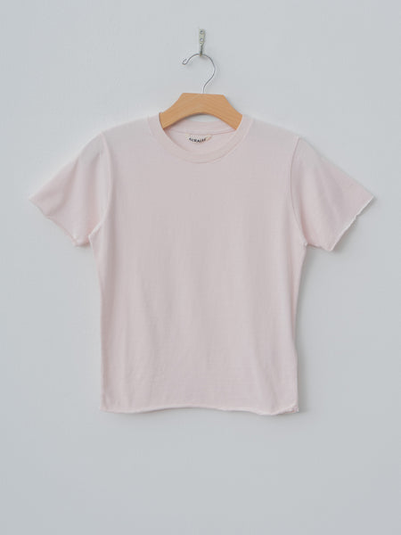 Brushed Organic Cotton Jersey Tee - Pale Pink