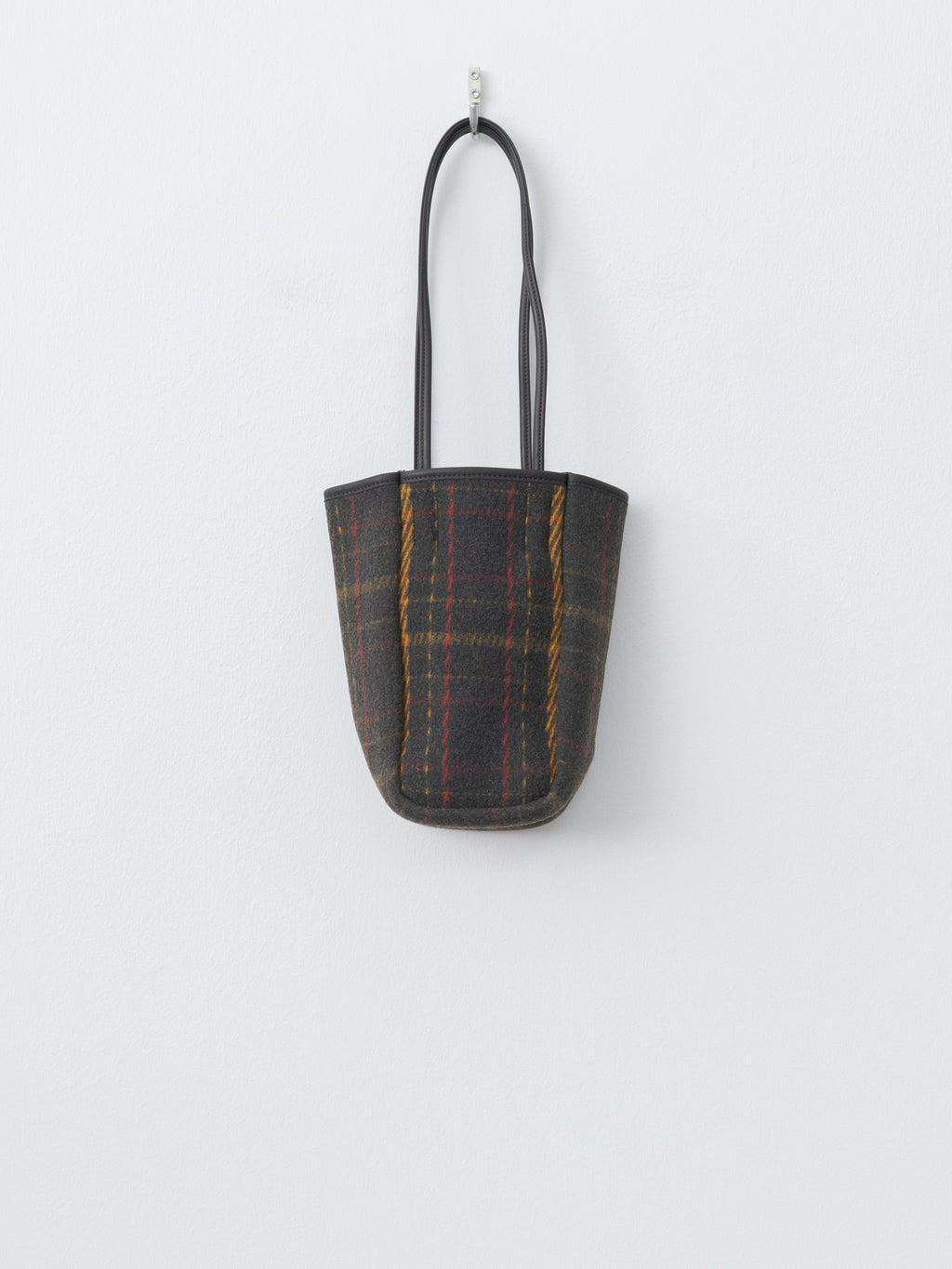 Namu Shop - Amiacalva Oiled Cotton Wool Tote Small - Plaid