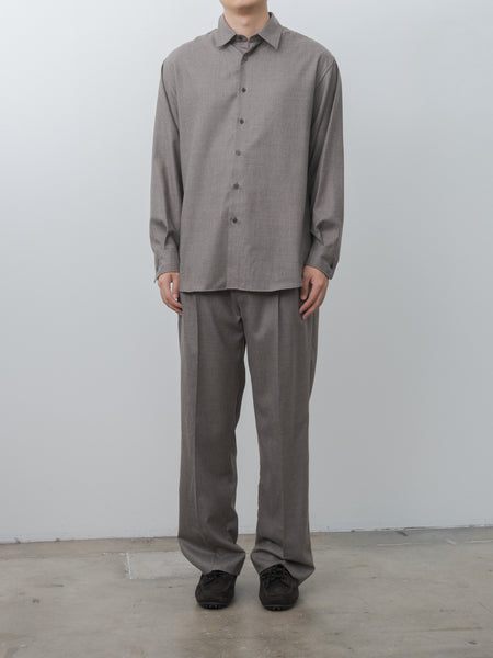 Auralee Super Light Wool Two-Tuck Slacks - Top Brown | Namu Shop