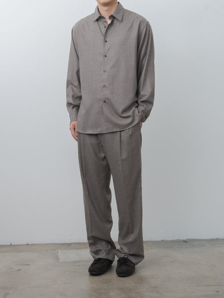 【AURALEE】 SUPER LIGHT WOOL JUMPSUIT Auralee Super Light Wool Two-Tuck Slacks - Top Brown | Namu Shop