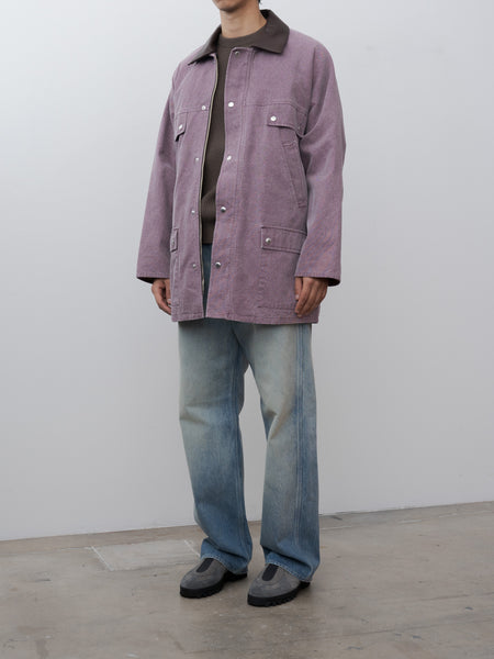 Washed Canvas Hunting Blouson - Purple