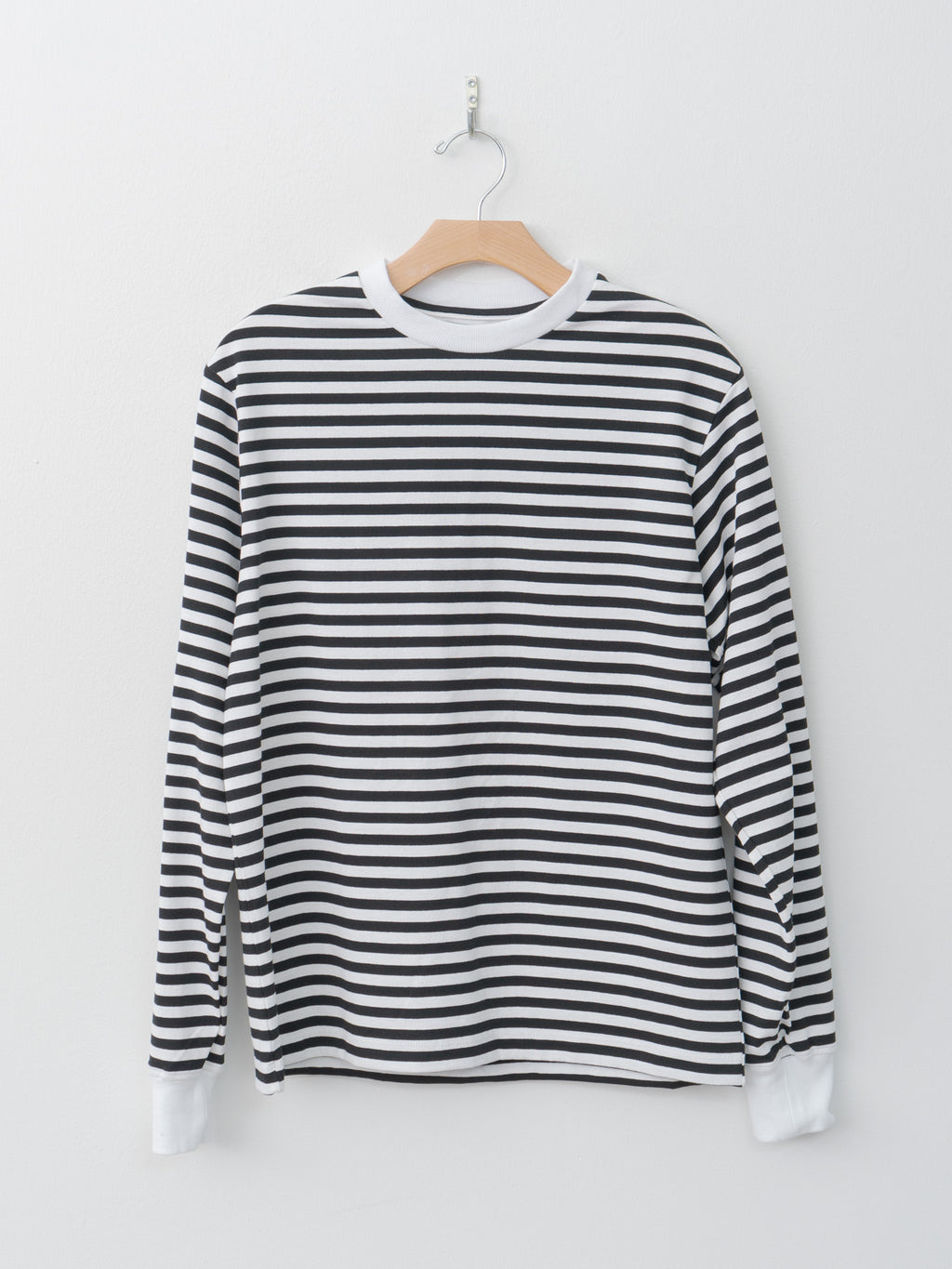 Namu Shop - Veritecoeur Tenjiku Crewneck L/S Tee - Black x White Border