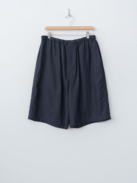Yoko Sakamoto Relax Easy Shorts - Navy, Rayon Cotton Viyella