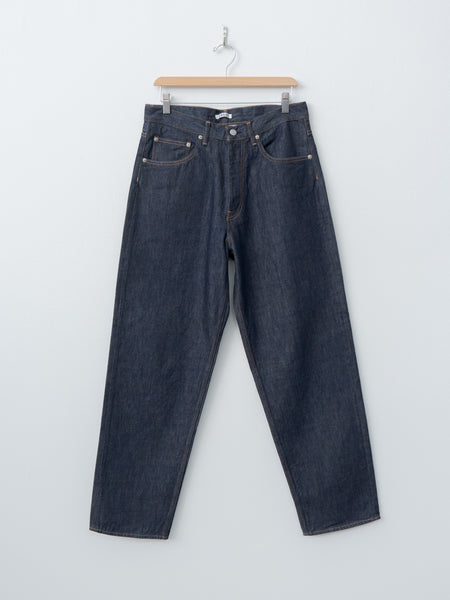 Auralee Hard Twist Denim Wide Pants - Indigo One Wash, Cotton