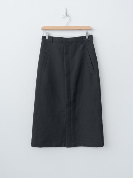 Auralee Wool Cotton Linen Ox Skirt - Black | Namu Shop
