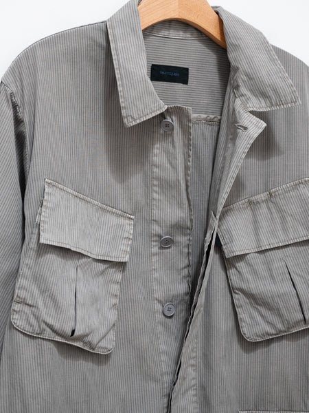 新品SH-FTGJ-004 FATIGUE SHIRT LINEN M SH FTGJ-004 Fatigue Shirt (Linen Garment Dye), Ink Black