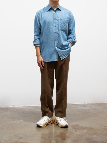 auralee SELVEDGE SUPER LIGHT DENIM SHIRT